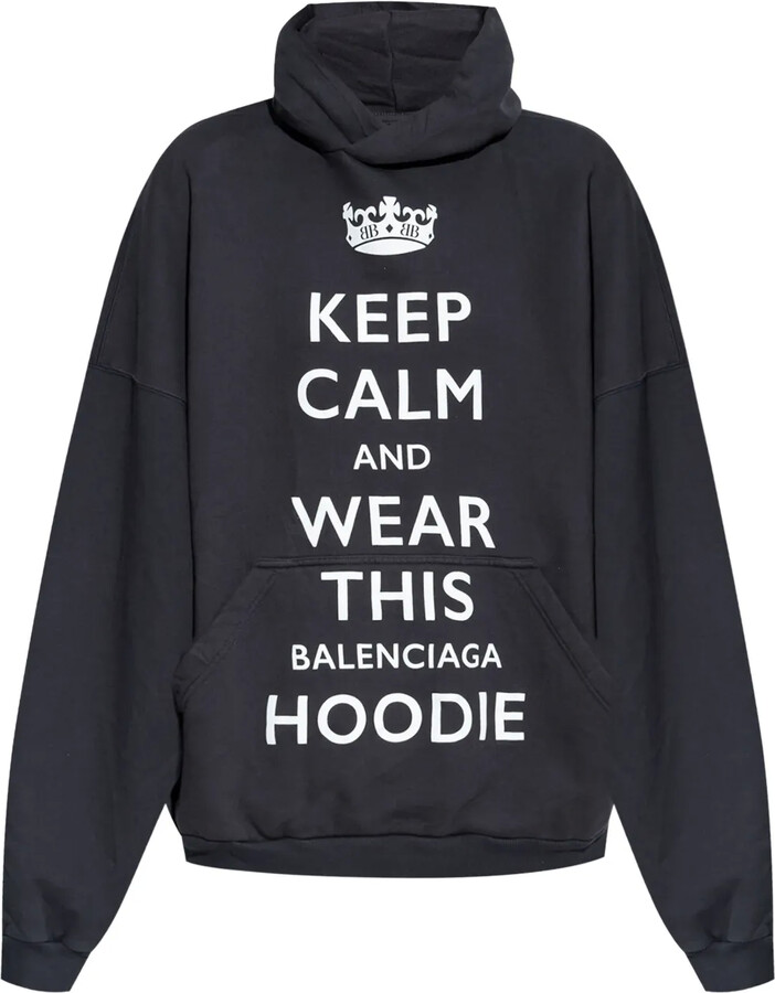 トップス Balenciaga Cities Paris Wide Fit Hoodie Balenciaga Cities Paris Hoodie Wide Fit 'Black White