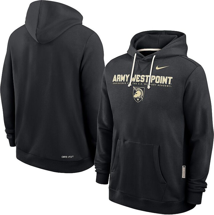 Men's Nike Heather Gray Army Black Knights 2025 Sideline Performance Pullover Hoodie