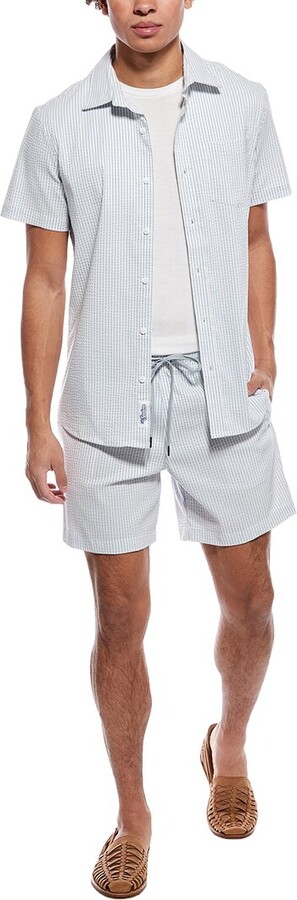 Mr.Swim 2Pc Seersucker Canana Swim Set