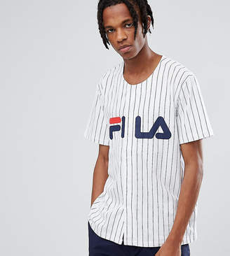 Fila Black Line Baseball T-Shirt With Logo In White