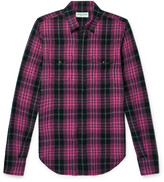 Thumbnail for your product : Saint Laurent Slim-Fit Checked Woven Western Shirt