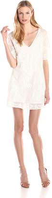 Twelfth Street By Cynthia Vincent Women's Embroidered Mesh Shift Dress