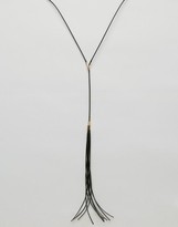 Thumbnail for your product : ASOS Necklace With Long Tassle In Black