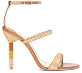 Thumbnail for your product : Sophia Webster Rosalind Crystal Embellished Leather Sandals - Womens - Bronze
