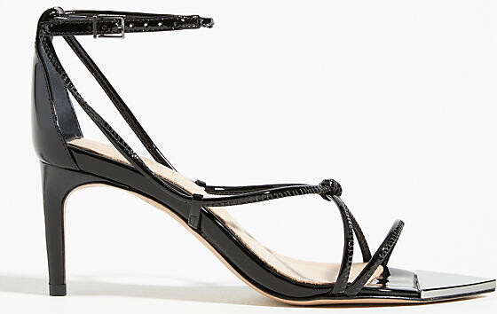 Schutz Pamela Mid Heels Black - ShopStyle Sandals