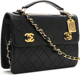 CHANEL Pre-Owned 1995 diamond-quilted two-way Boston Bag - Farfetch