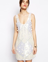 Thumbnail for your product : ASOS Amazing Embellished Shift Dress - White