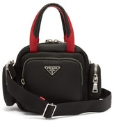 Thumbnail for your product : Prada Triangle Logo-plaque Nylon Shoulder Bag - Black Red