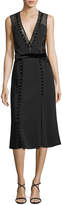 Thumbnail for your product : A.L.C. Harlow Plunging Sleeveless A-line Dress w/ Lace