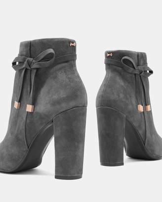 Ted Baker Suede Bow Detail Ankle Boots