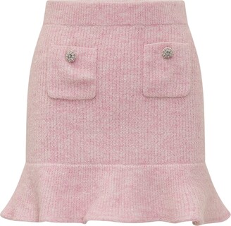 ミニスカート Self Portrait Lilac Stretch Viscose Blend Mini Skirt Self-portrait Self Portrait Lilac Stretch Viscose Blend Mini