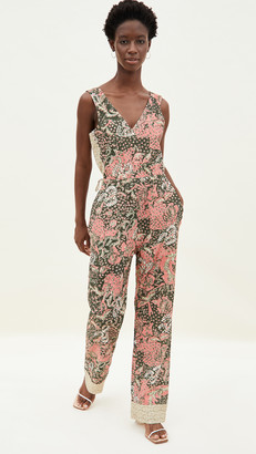 green and pink jumpsuit
