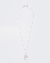 Thumbnail for your product : River Island Womens Silver Diamante Interlinked Pendant Necklace