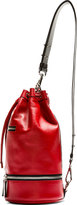 Thumbnail for your product : CNC Costume National Red Leather Cross-Body Mini Bucket Backpack