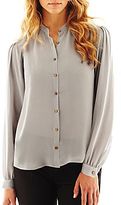 Thumbnail for your product : JCPenney Worthington Pleated-Shoulder Blouse