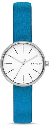 Skagen Signature Leather Strap Watch, 30mm