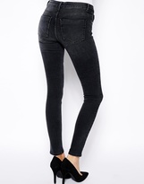 Thumbnail for your product : ASOS COLLECTION Whitby Low Rise Skinny Jeans in Washed Black