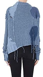 Acne Studios Women's Ovira Wool-Blend Crop Sweater - Blue Combo