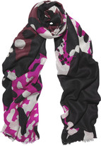 Thumbnail for your product : Diane von Furstenberg Kenley printed cashmere scarf
