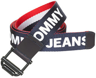 tommy jeans webbing belt yellow