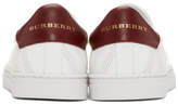 Thumbnail for your product : Burberry White Copford Check Slip-On Sneakers