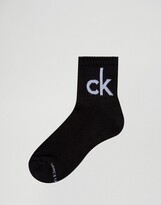 Thumbnail for your product : Calvin Klein socks in quarter length 3 pack black