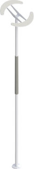 HealthCraft SuperPole with Angled Ceiling Plate (0°-45°), Tension-Mounted Floor to Ceiling Grab Bar (8-Feet), Designed For Vaulted or Sloped Ceilings