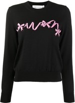Thumbnail for your product : COMME DES GARÇONS GIRL Bow Embroidered Cardigan