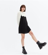 Thumbnail for your product : New Look 2 In 1 Frill Yoke Mini Dress - Black