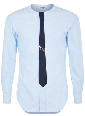 Thom Browne Embroidered Shark Tie Placket Shirt