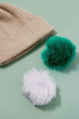 Anthropologie Wool and Cashmere 2 Pom Beanie