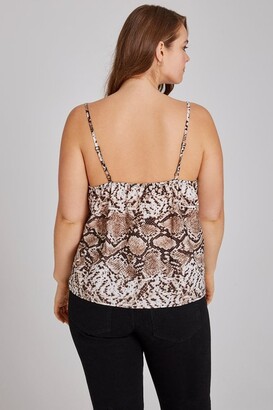 Girls On Film Leopard Cami With Lace Trim