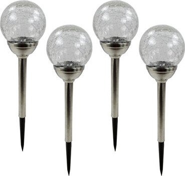 Alpine 15"H Solar Glass Ball Color Changing LED Lights