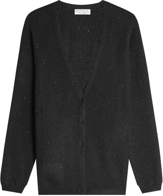 Brunello Cucinelli Cardigan with Cashmere, Silk and Sequins