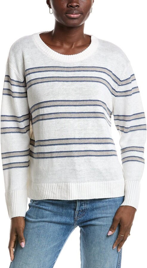 Kinross Striped Linen Sweater