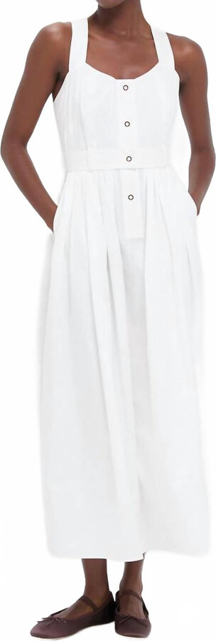 Hunter Bell Cleo Fitter Maxi Dress In Bright White