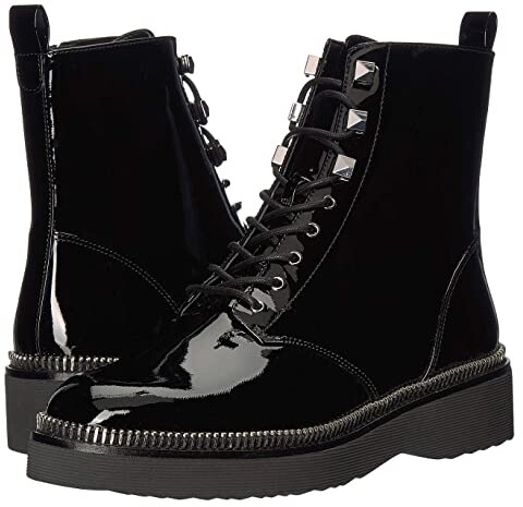 haskell crocodile embossed leather combat boot