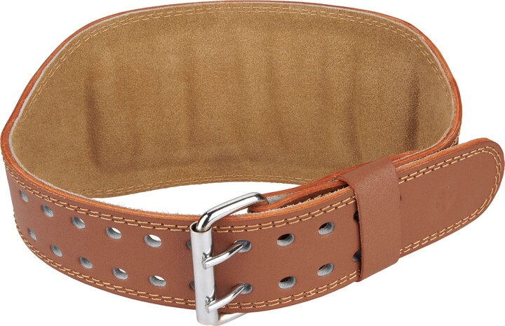 Harbinger 6" Padded Leather Weightlifting Belt, Men's, Small, Brown