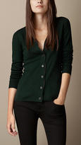 Thumbnail for your product : Burberry Check Placket Merino Wool Cardigan