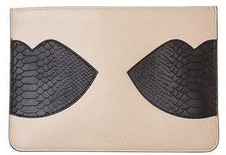 KENDALL + KYLIE New Womens Natural Veronica Leather Handbag Clutch Bags