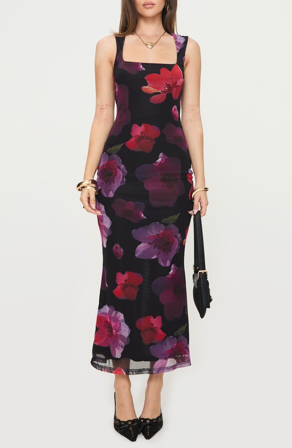Princess Polly Eviana Floral Mesh Maxi Dress