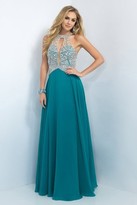 Thumbnail for your product : Blush by Alexia Designs Blush - Embellished Halter Neck Chiffon A-Line Dress 11085
