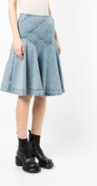 Thumbnail for your product : we11done Flared Denim Skirt