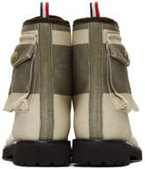 Thumbnail for your product : Moncler Gamme Bleu Khaki Cargo Lace-Up Boots