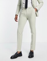 Thumbnail for your product : Gianni Feraud skinny suit pants in green