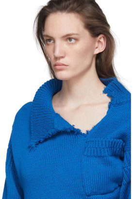 Marni Blue Look 26 Distressed Knit Sweater