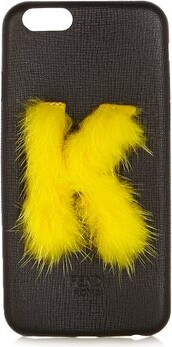 Fendi Leather Iphone® 6 Case - Black Yellow