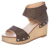 Thumbnail for your product : Chanel CC Embossed Wedge Sandals