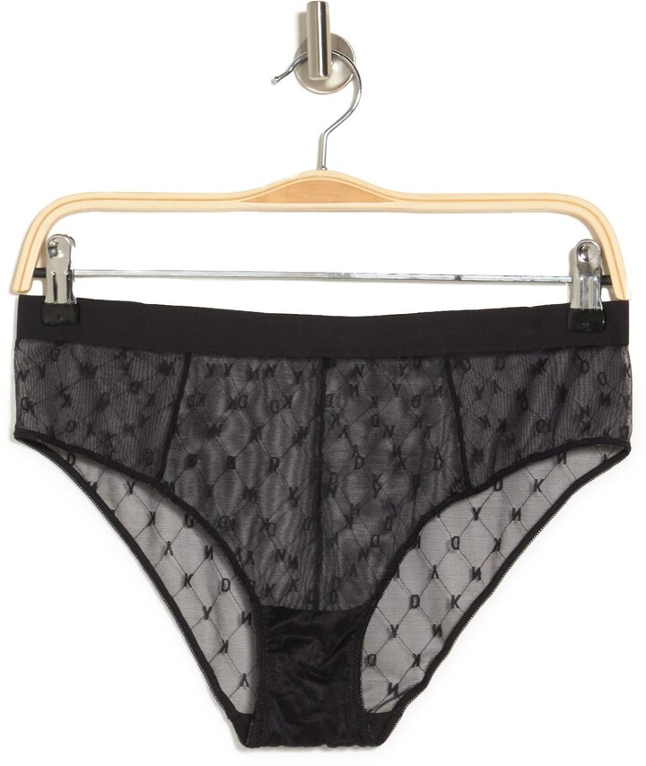 DKNY Monogram Mesh Midi Brief ShopStyle Panties