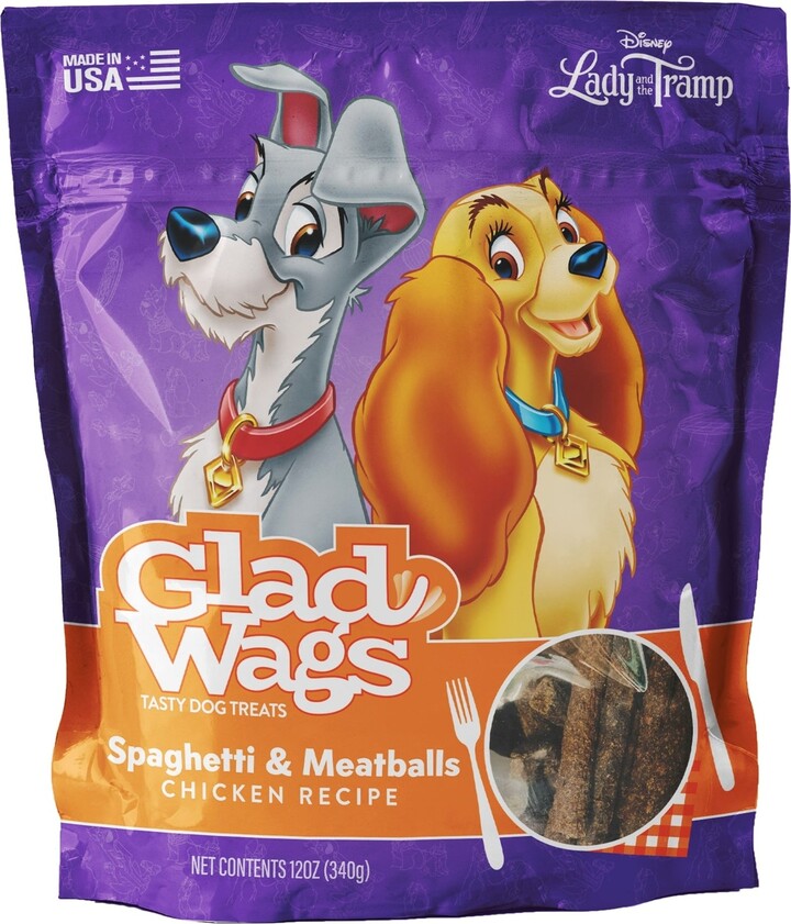 Disney Glad Wags Spaghetti & Meatballs Flavor Grain-Free Dog Treats, 12-oz bag